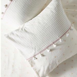 Anthropologie Tasseled Rayas Euro Sham Set